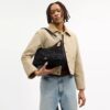 Sac porté épaule Laurel en denim emblématique