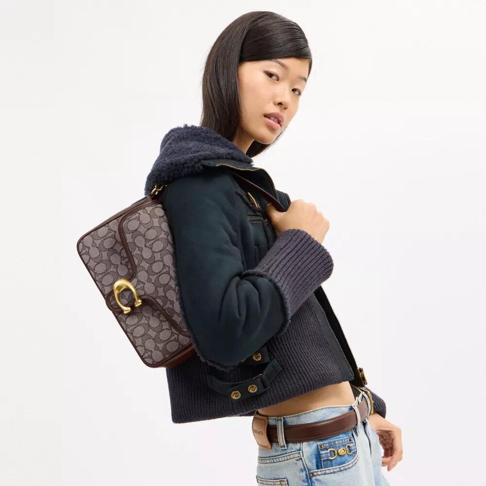 Sac porté épaule Soft Tabby en jacquard emblématique