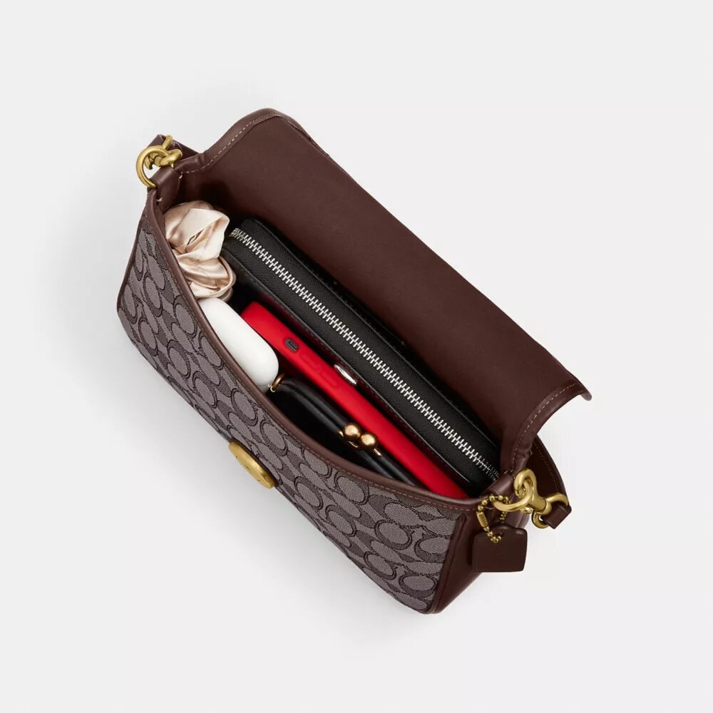 Sac porté épaule Soft Tabby en jacquard emblématique