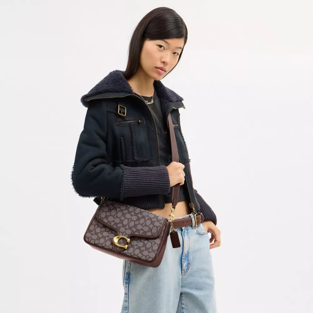 Sac porté épaule Soft Tabby en jacquard emblématique