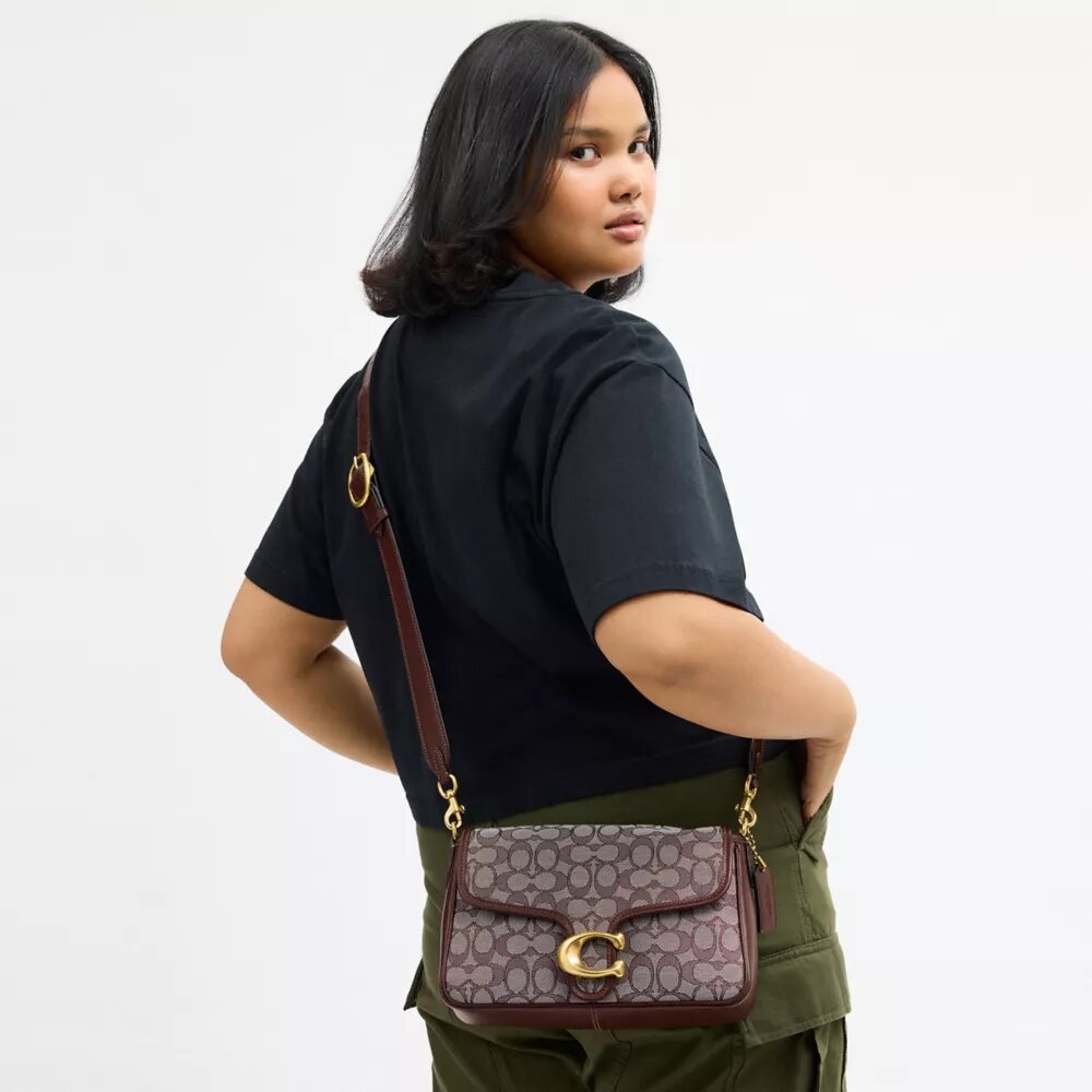 Sac porté épaule Soft Tabby en jacquard emblématique