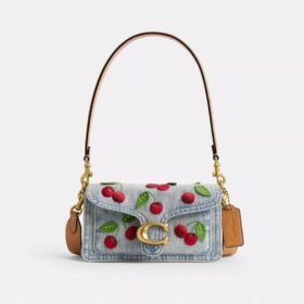 Sac porté épaule Tabby 20 avec broderie cerise
