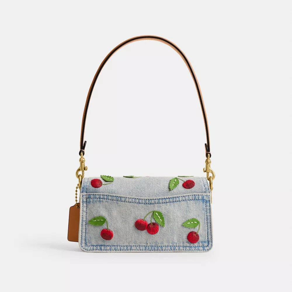 Sac porté épaule Tabby 20 avec broderie cerise