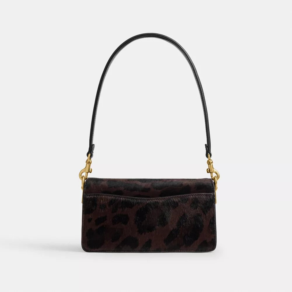 Sac porté épaule Tabby 20 en cuir de veau velours imprimé léopard