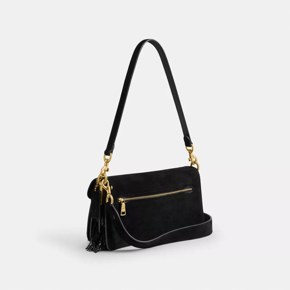 Sac porté épaule Tabby 26 avec franges ornées de perles en cristal