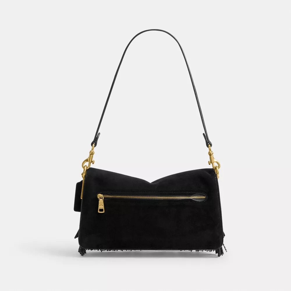 Sac porté épaule Tabby 26 avec franges ornées de perles en cristal
