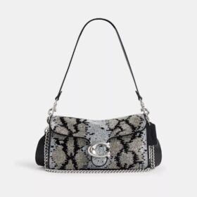 Sac porté épaule Tabby 26 avec motif serpent perlé