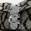 Sac porté épaule Tabby 26 avec motif serpent perlé