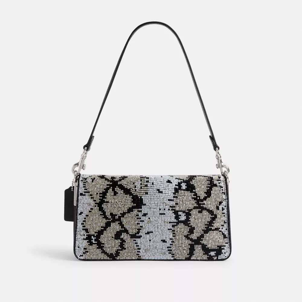 Sac porté épaule Tabby 26 avec motif serpent perlé