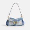 Sac porté épaule Tabby 26 avec patchwork en denim recyclé