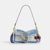 Sac porté épaule Tabby 26 avec patchwork en denim recyclé