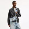 Sac porté épaule Tabby 26 avec patchwork en denim recyclé