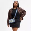 Sac porté épaule Tabby 26 avec patchwork en denim recyclé