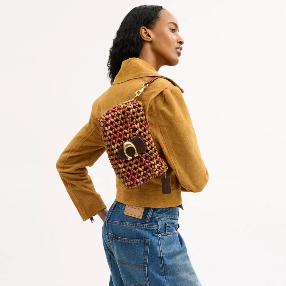 Sac porté épaule Tabby 26 avec perles en bois