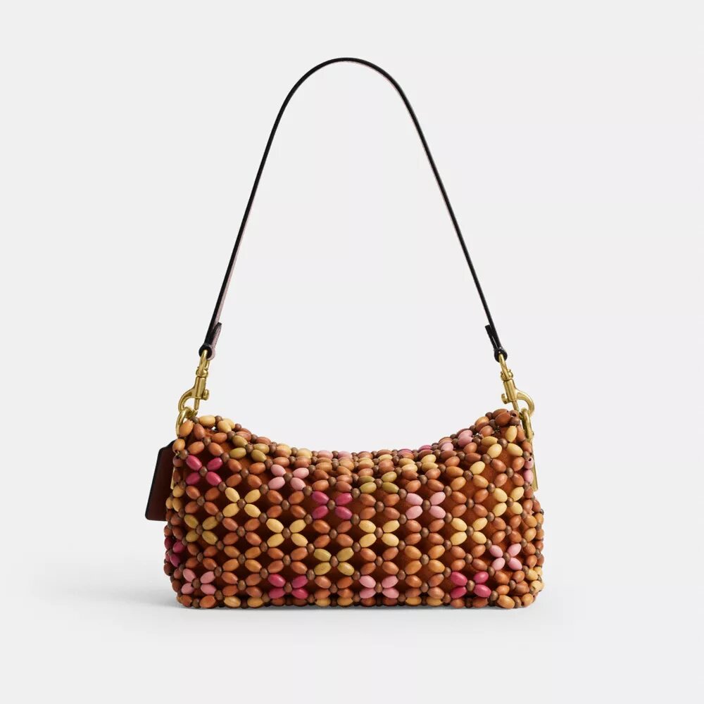 Sac porté épaule Tabby 26 avec perles en bois