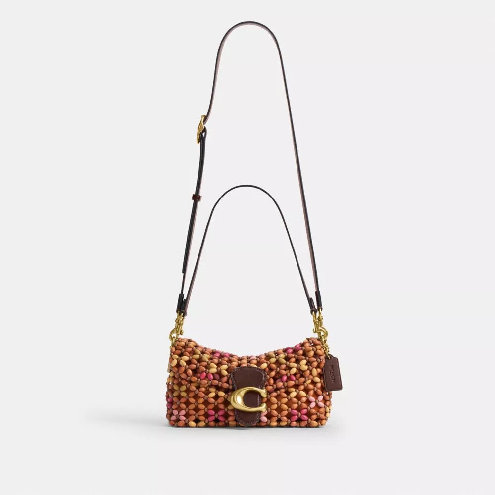 Sac porté épaule Tabby 26 avec perles en bois