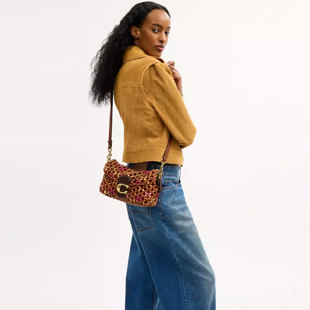 Sac porté épaule Tabby 26 avec perles en bois