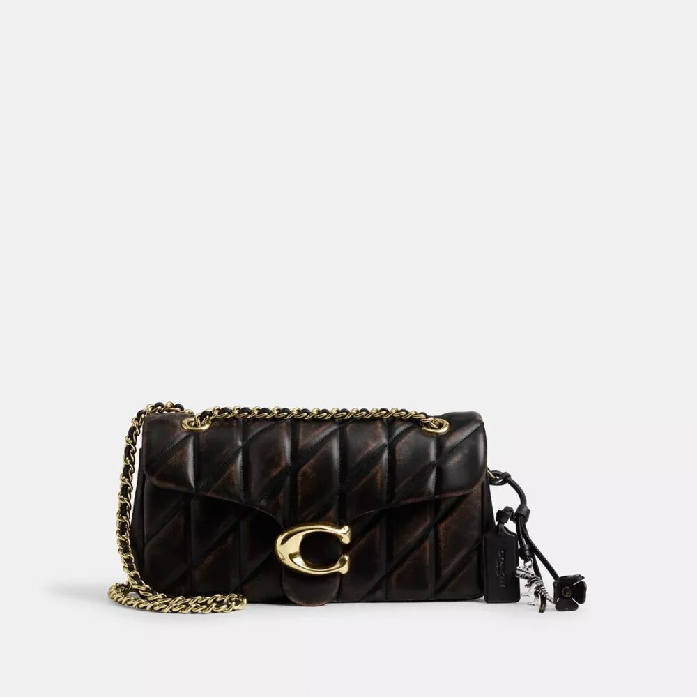 Sac porté épaule Tabby 26 en cuir patiné avec matelassage