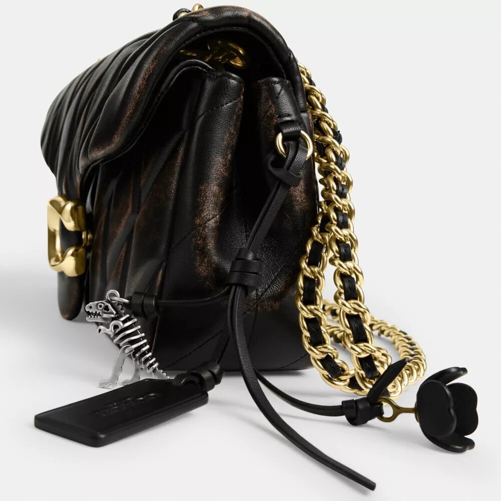 Sac porté épaule Tabby 26 en cuir patiné avec matelassage