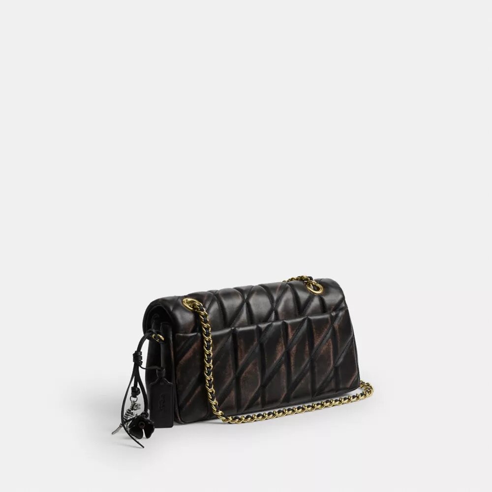 Sac porté épaule Tabby 26 en cuir patiné avec matelassage