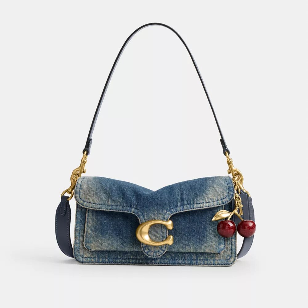 Sac porté épaule Tabby 26 en denim de coton régénératif