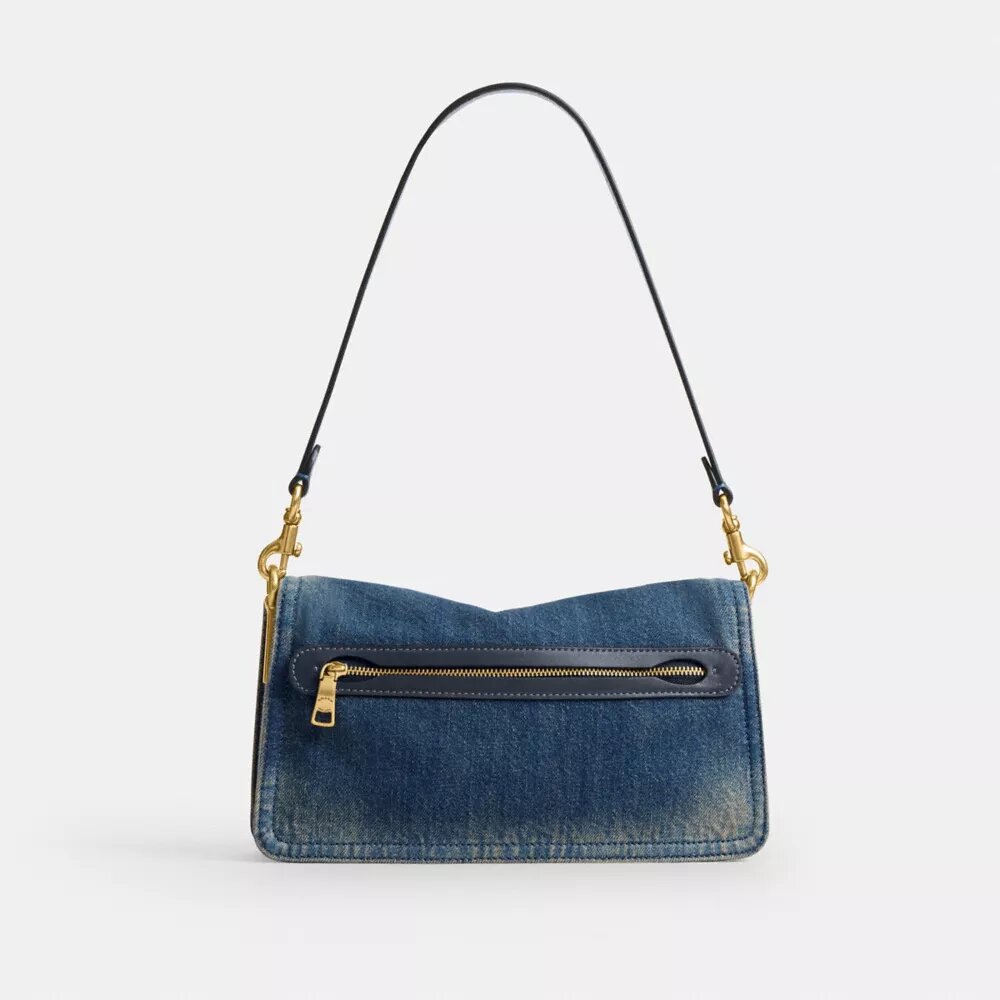 Sac porté épaule Tabby 26 en denim de coton régénératif