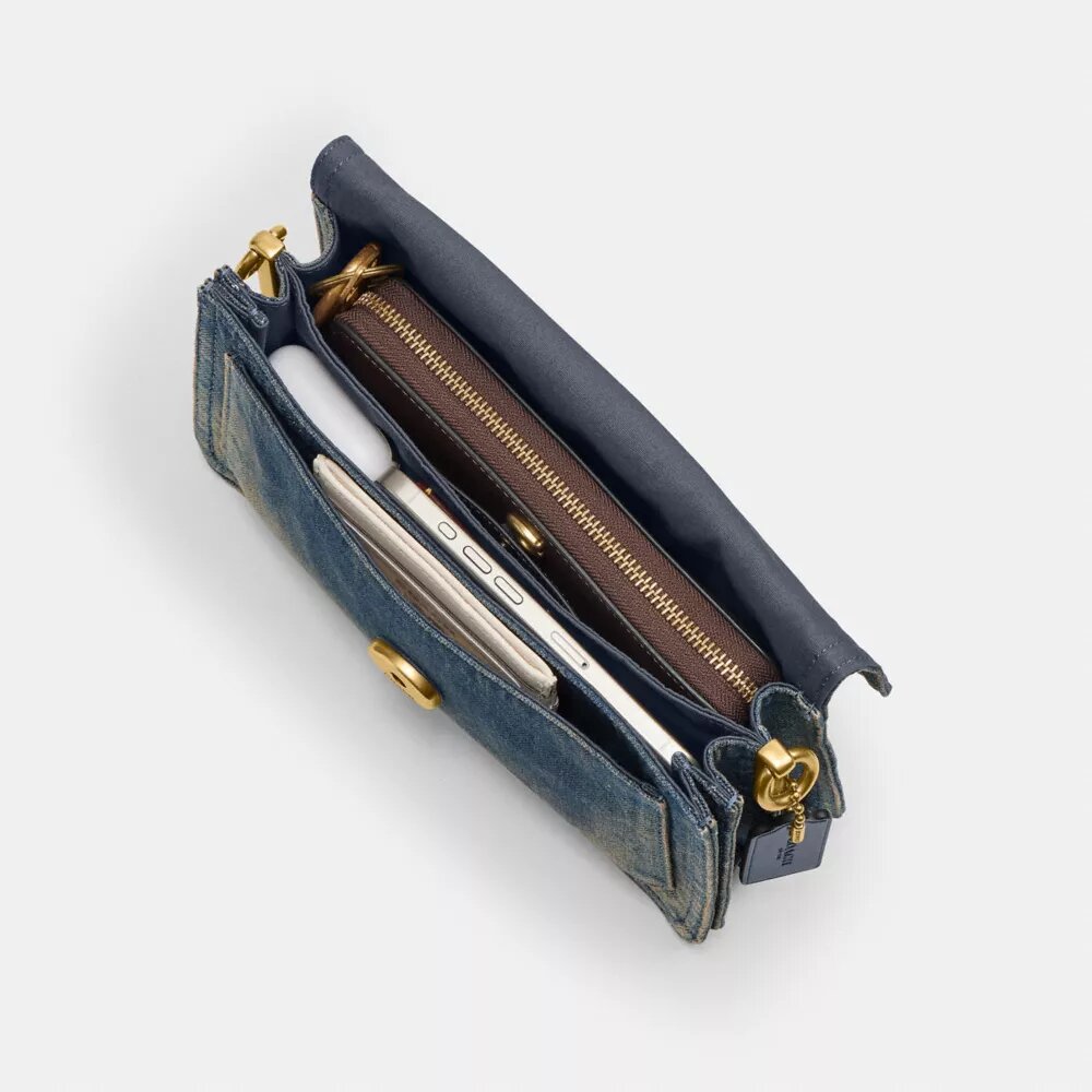 Sac porté épaule Tabby 26 en denim de coton régénératif