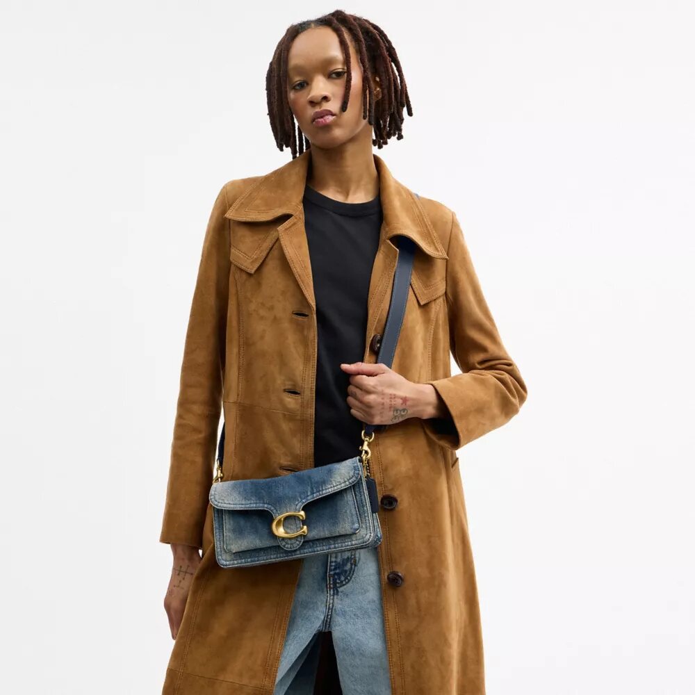 Sac porté épaule Tabby 26 en denim de coton régénératif