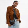 Sac porté épaule Teri en cuir Signature avec breloque en forme de cœur