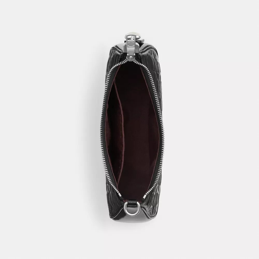 Sac porté épaule Teri en cuir Signature avec breloque en forme de cœur