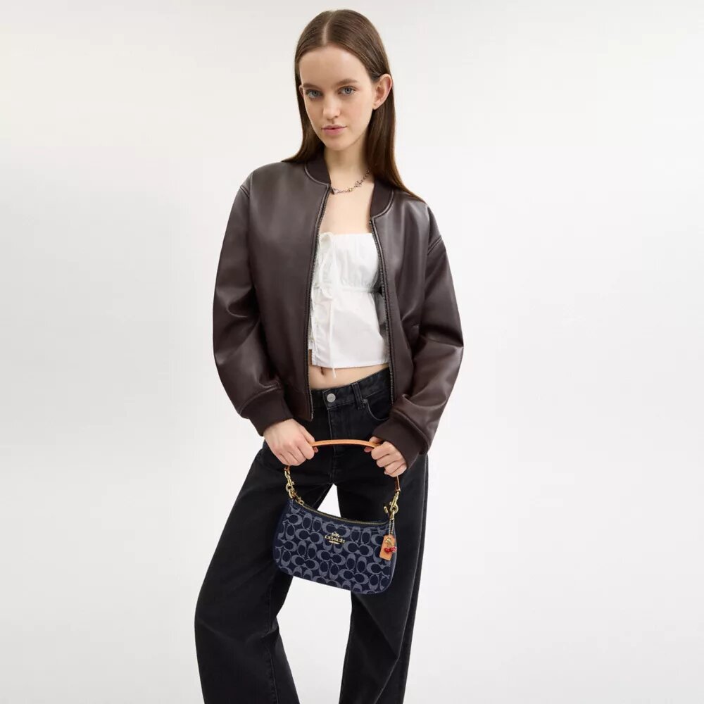 Sac porté épaule Teri en denim emblématique