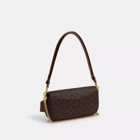 Sac à rabat Brooke avec chaîne en Signature Canvas
