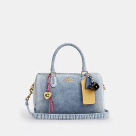 Sac Rowan en denim « Loved » avec Charms