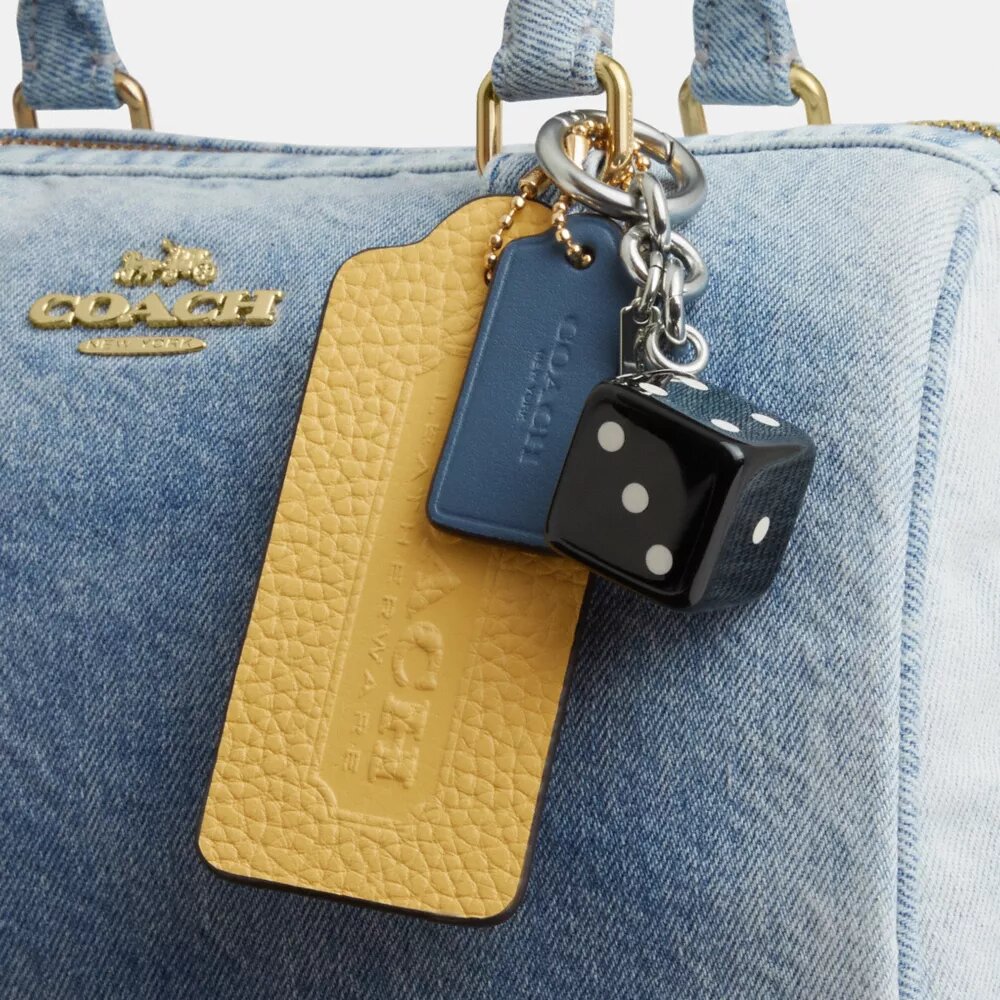 Sac Rowan en denim « Loved » avec Charms