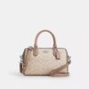 Sac satchel Rowan en Signature Canvas à motifs géométriques