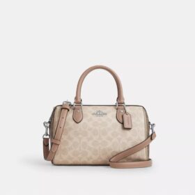 Sac satchel Rowan en Signature Canvas à motifs géométriques