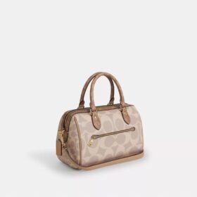 Sac satchel Rowan en Signature Canvas à motifs géométriques