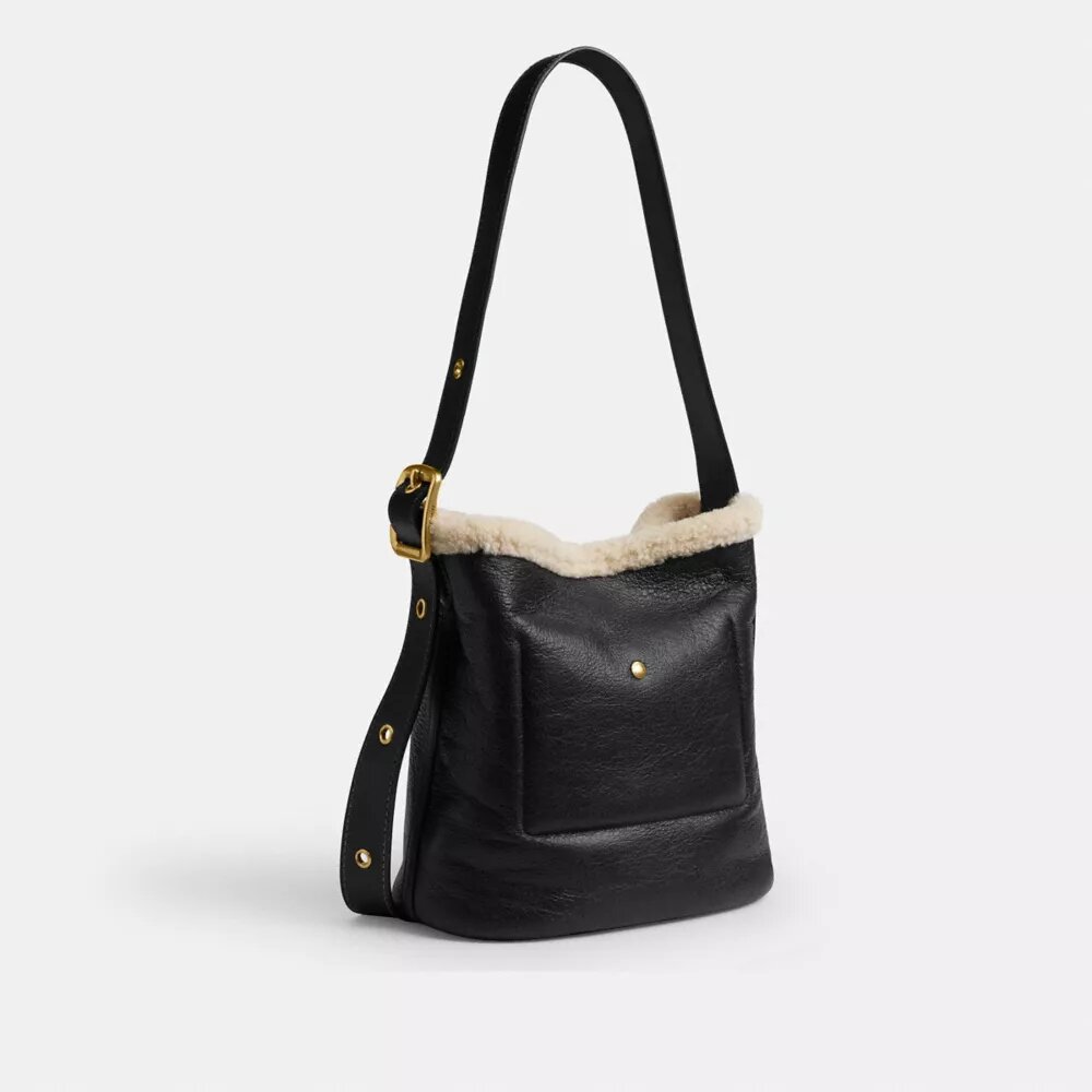 Sac seau Bleecker en peau de mouton