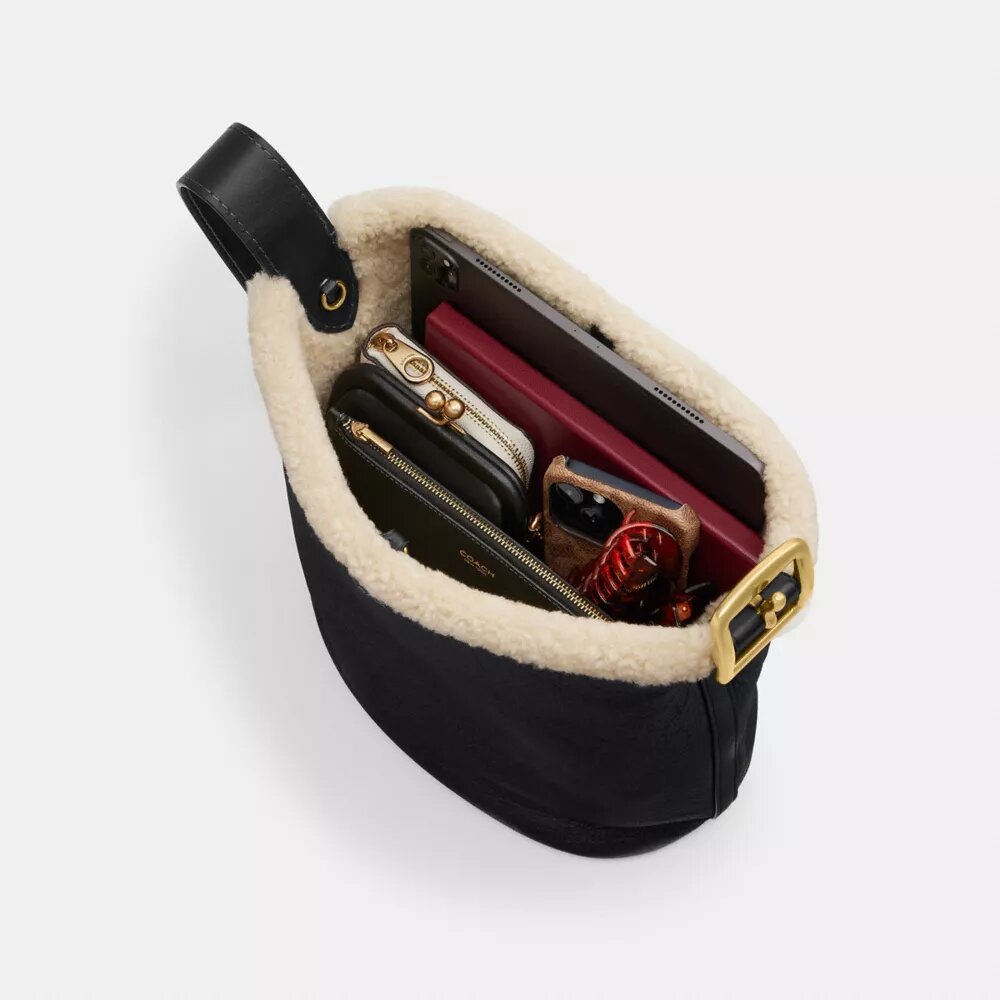 Sac seau Bleecker en peau de mouton