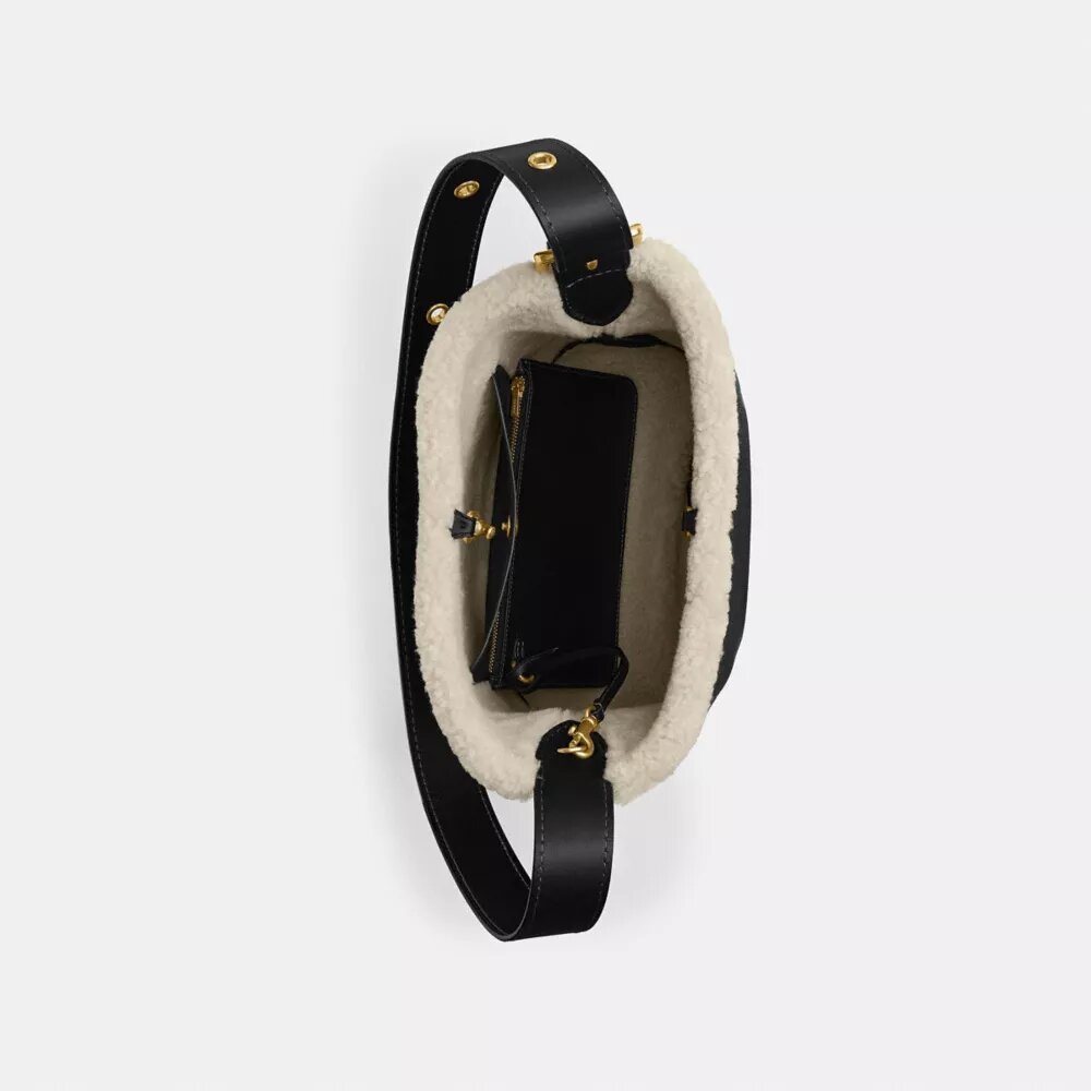 Sac seau Bleecker en peau de mouton