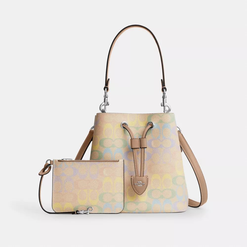 Sac seau Rowan en Signature Canvas