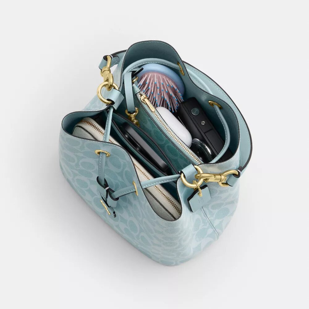 Sac seau Rowan en Signature Canvas