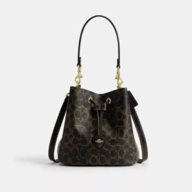 Sac seau Rowan en Signature Canvas avec Charms