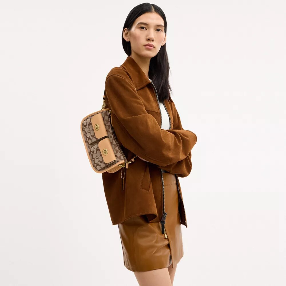 Sac Waverly à double Turnlock en jacquard emblématique
