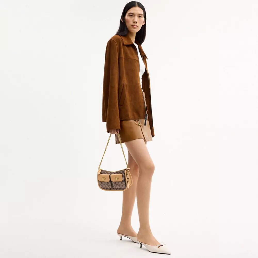 Sac Waverly à double Turnlock en jacquard emblématique