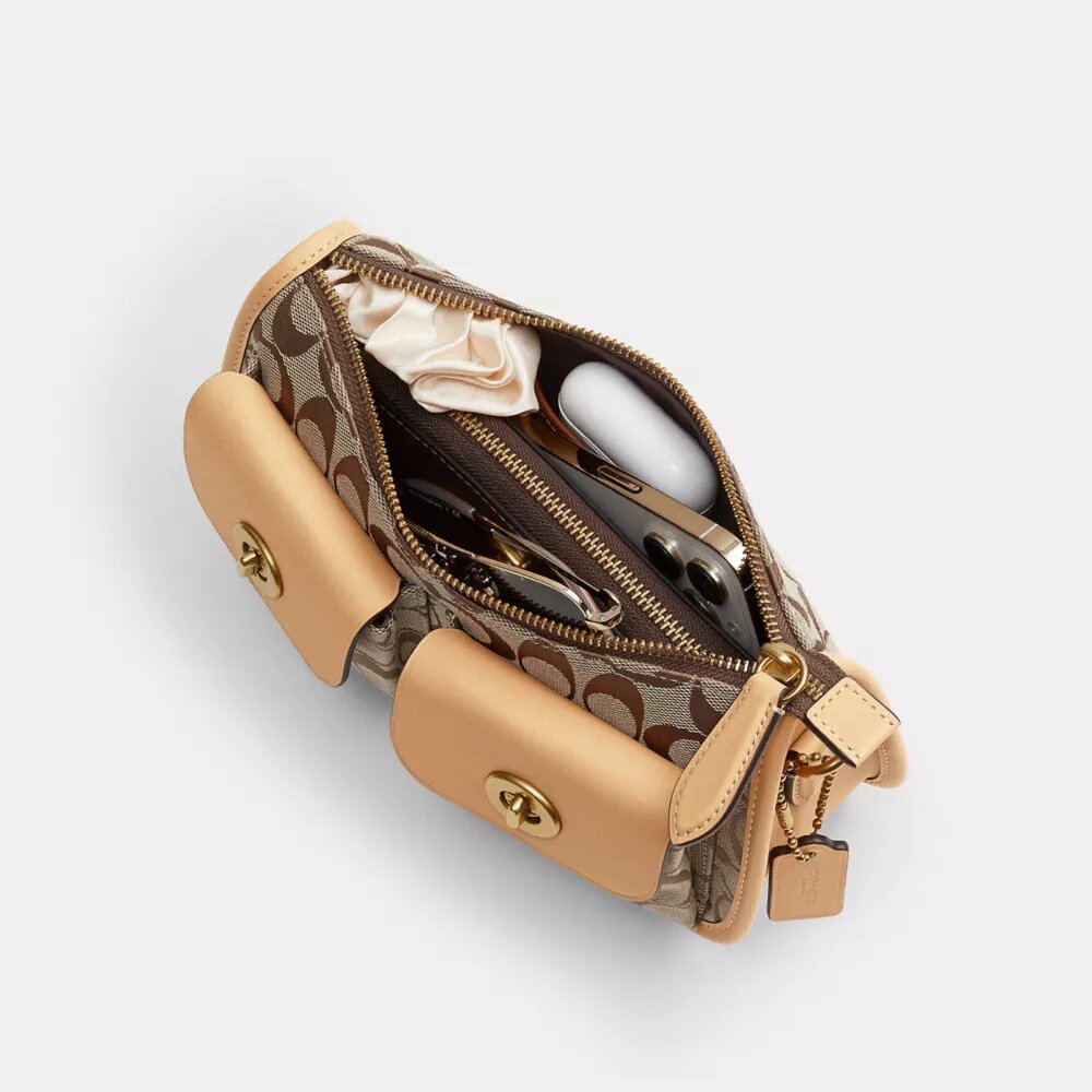Sac Waverly à double Turnlock en jacquard emblématique