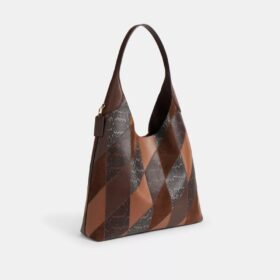 Sacs porté épaule Brooklyn 39 avec patchwork en peau de serpent