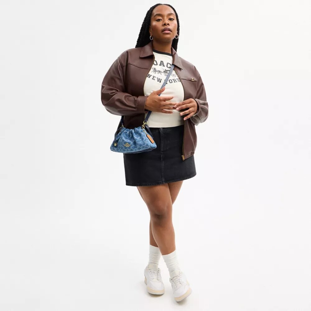 Sacs porté épaule Faye en denim emblématique