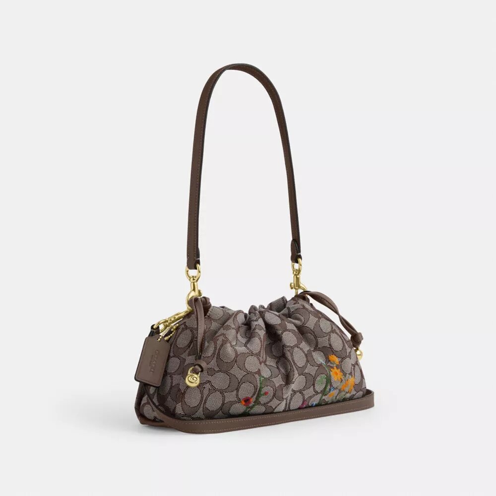 Sacs porté épaule Faye en jacquard emblématique avec broderie florale