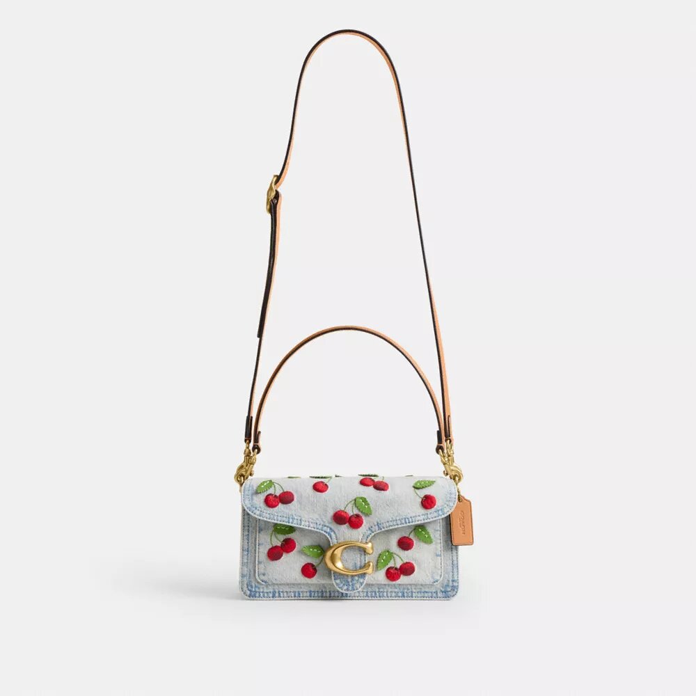 Sacs porté épaule Tabby 26 avec broderie cerise